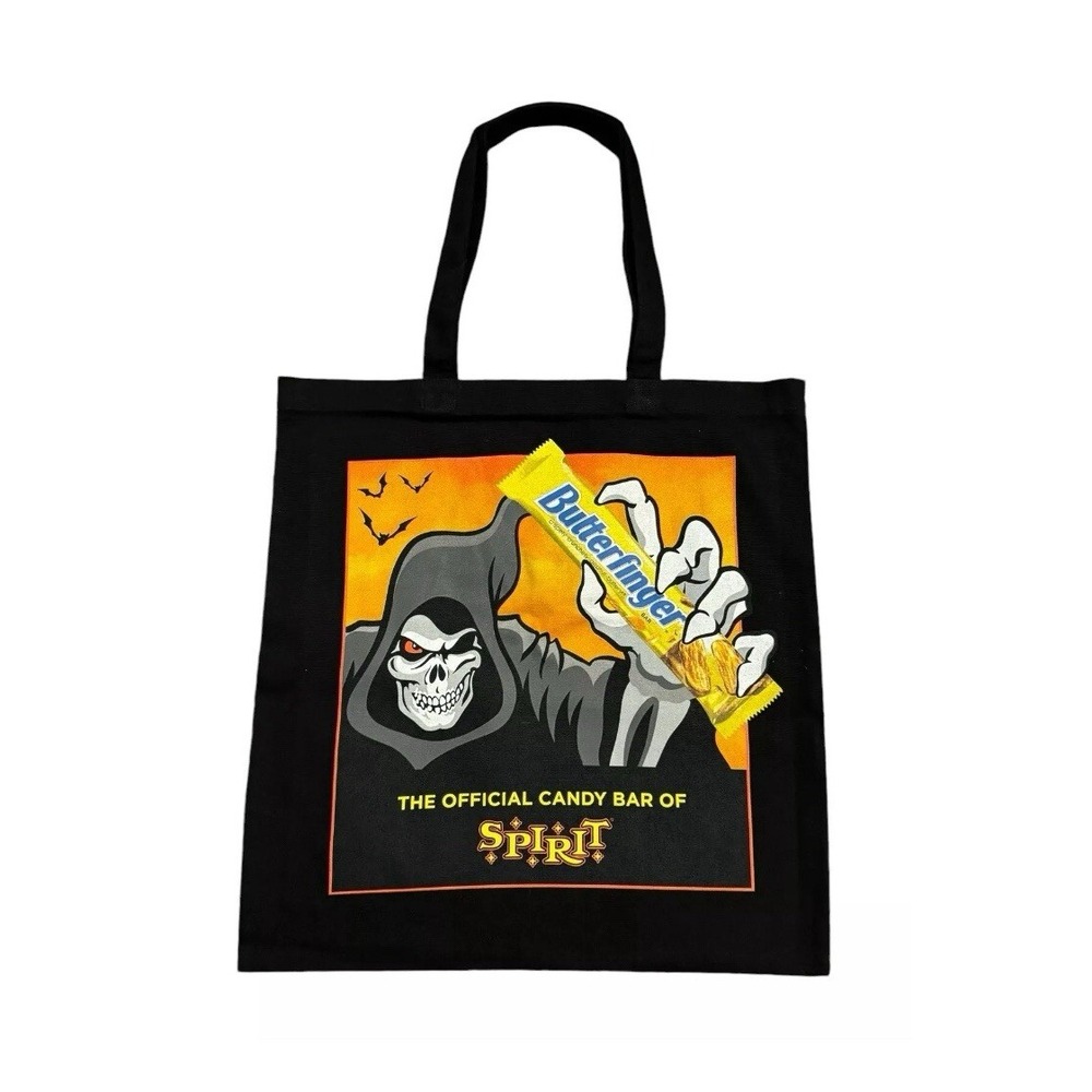 2024 RARE Spirit Halloween Tote Bag Butterfinger Skeleton Logo Canvas Shoulder